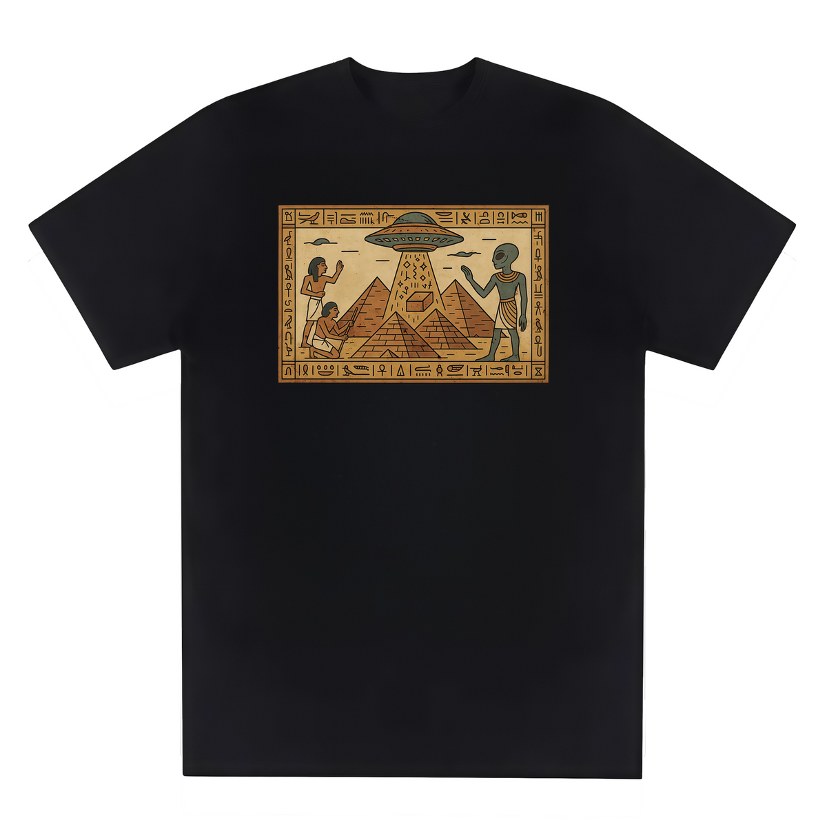 Ancient Egypt Alien UFO Pyramid Conspiracy Theory Graphic product image 1