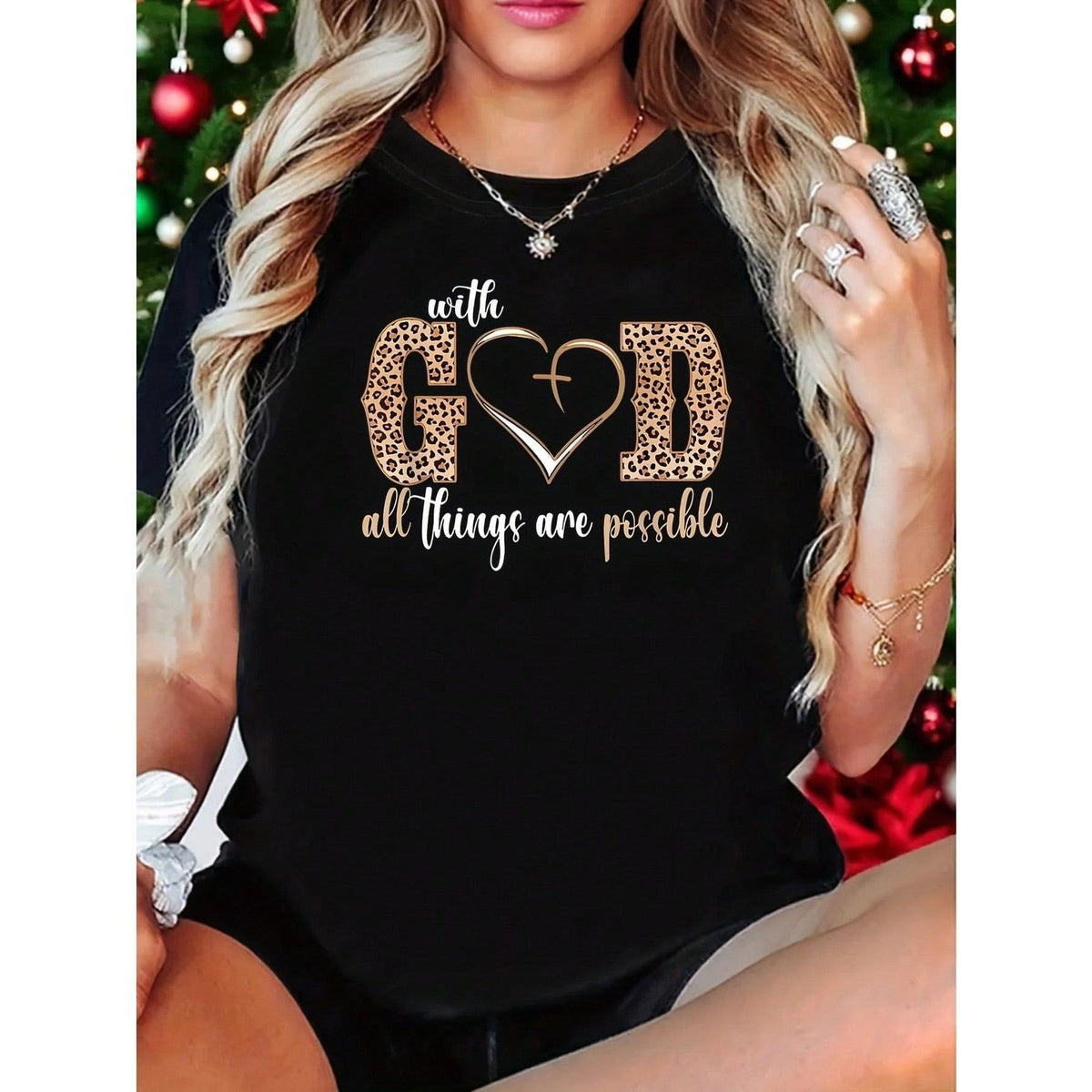 "With God All Things Are Possible" Heart Inspirational product image 1