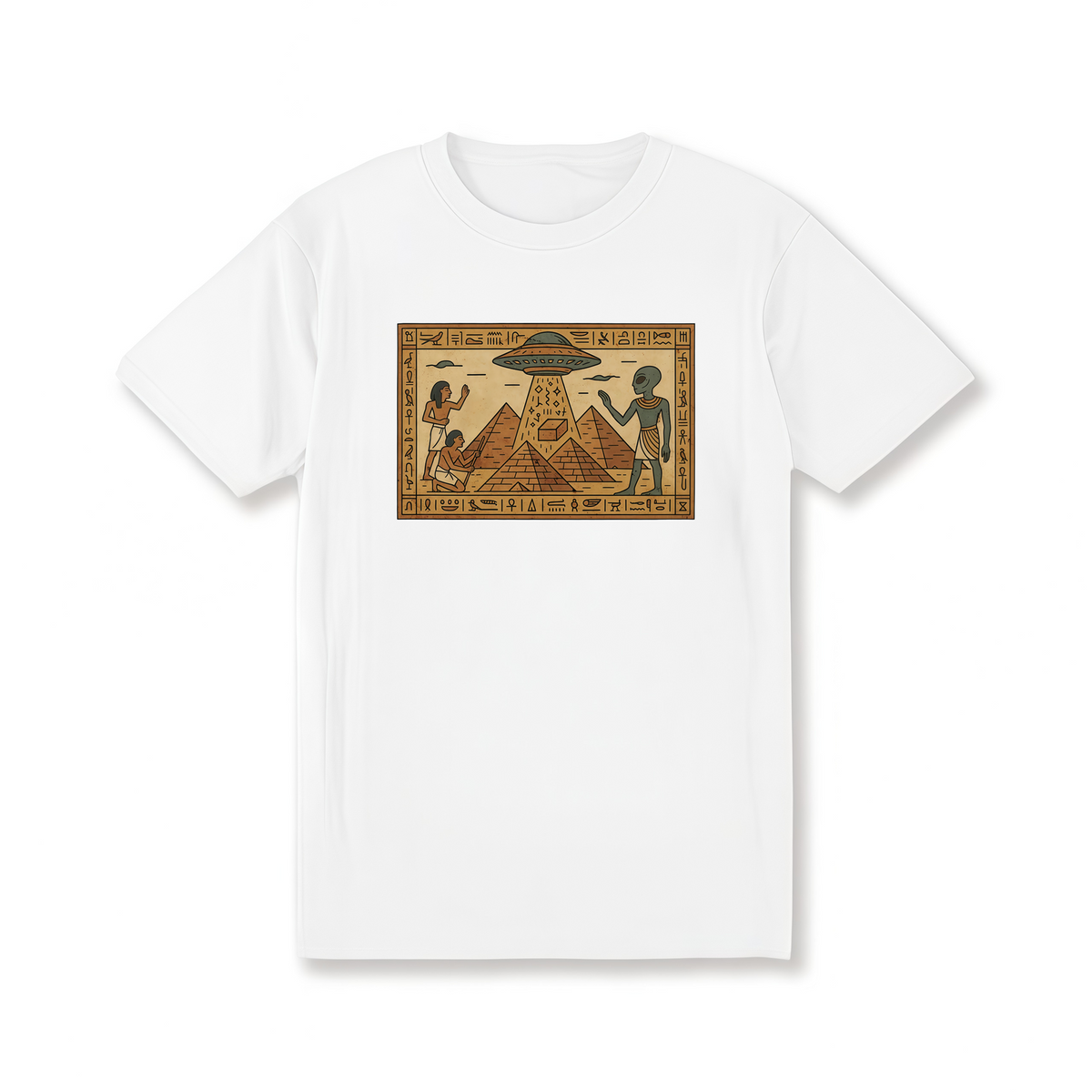 Ancient Egypt Alien UFO Pyramid Conspiracy Theory Graphic product image 9
