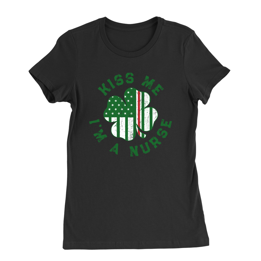Kiss Me I'm A Nurse Womens T-Shirt product image 1