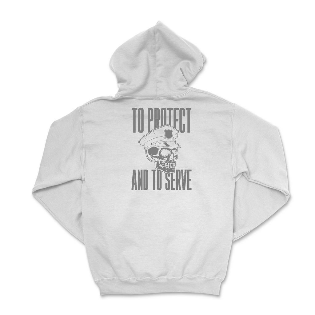 To Protect And To Serve Skull Hoodie product image 3