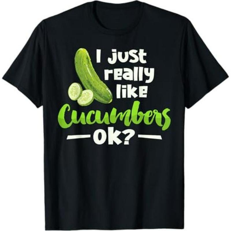 I Just Really Like Cucumbers OK Funny T-Shirt product image 1