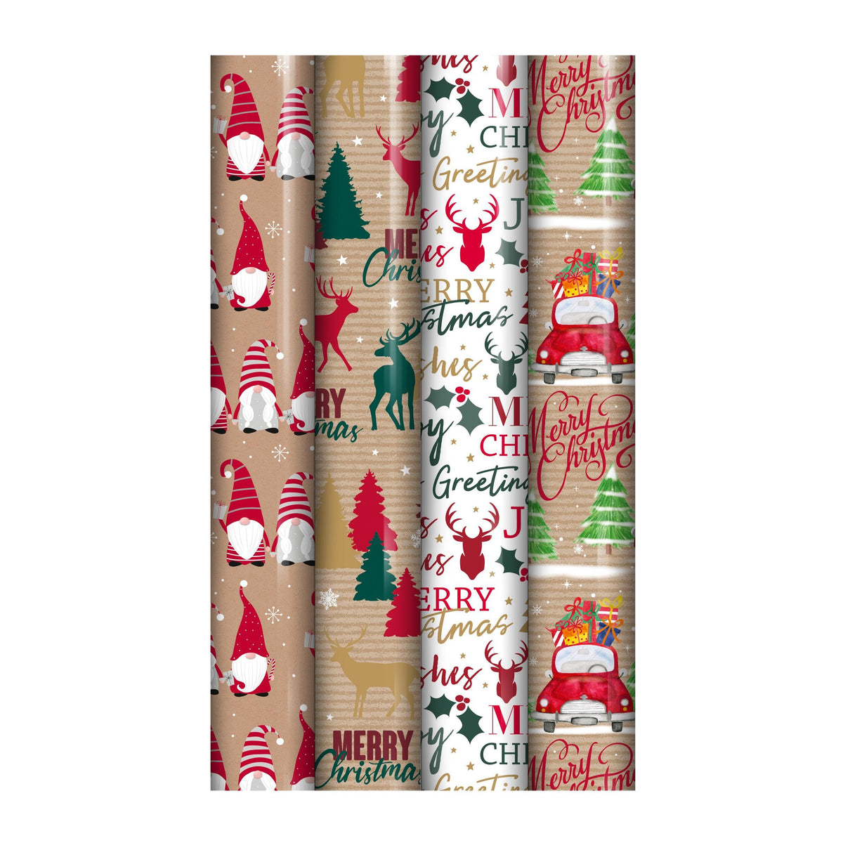 4 Metres Christmas Gift Wrap - Sim Kraft