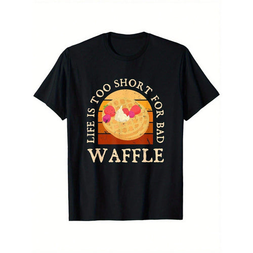"Life Is Too Short For Bad Waffle" Graphic T-Shirt product image 1