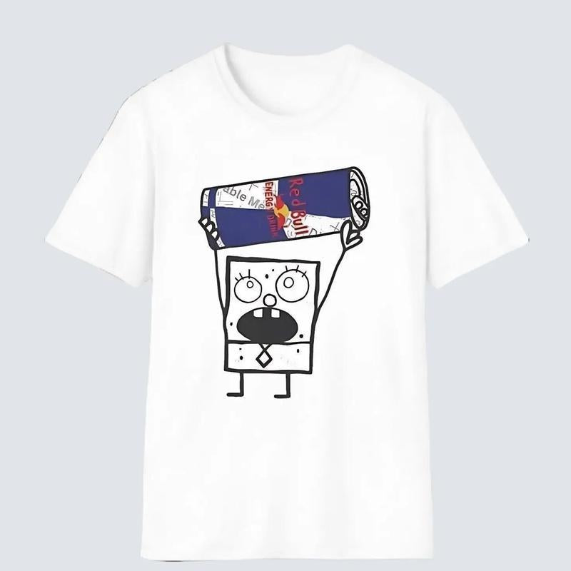 Funny Spongebob Redbull Meme T-Shirt product image 1