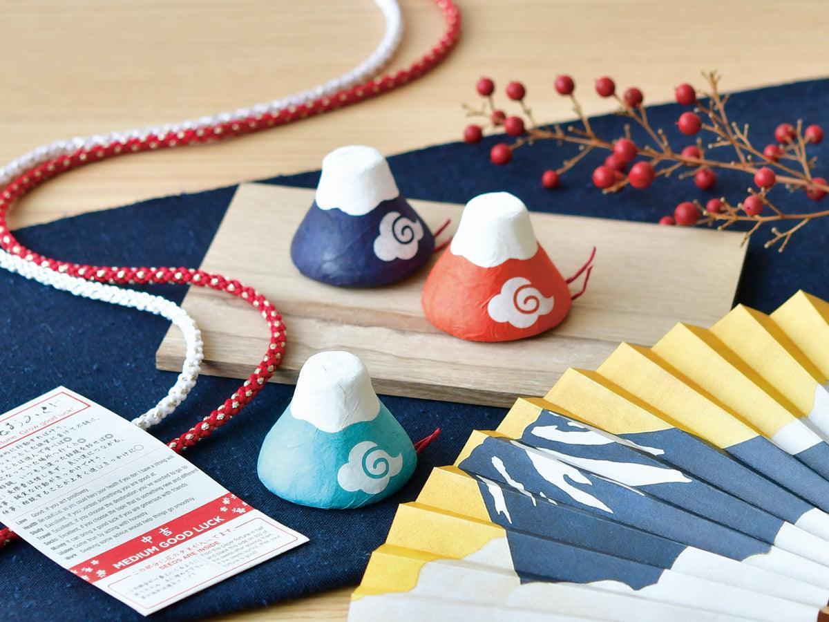 Omedeta Fortune Paper Mt Fuji - Blue