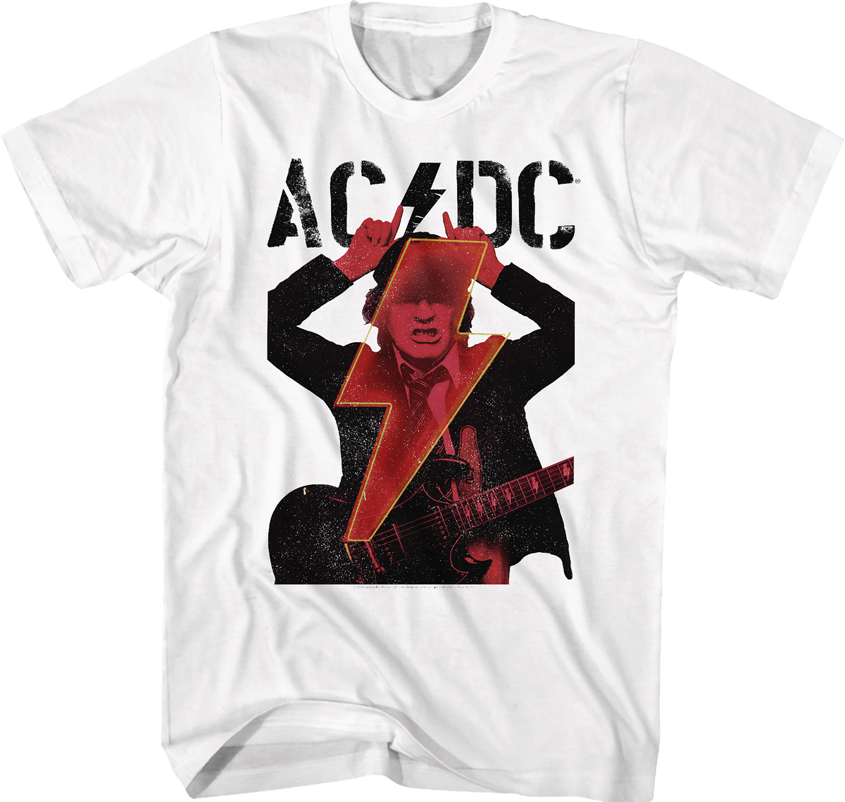 Angus Young Devil Horns ACDC T-Shirt product image 1
