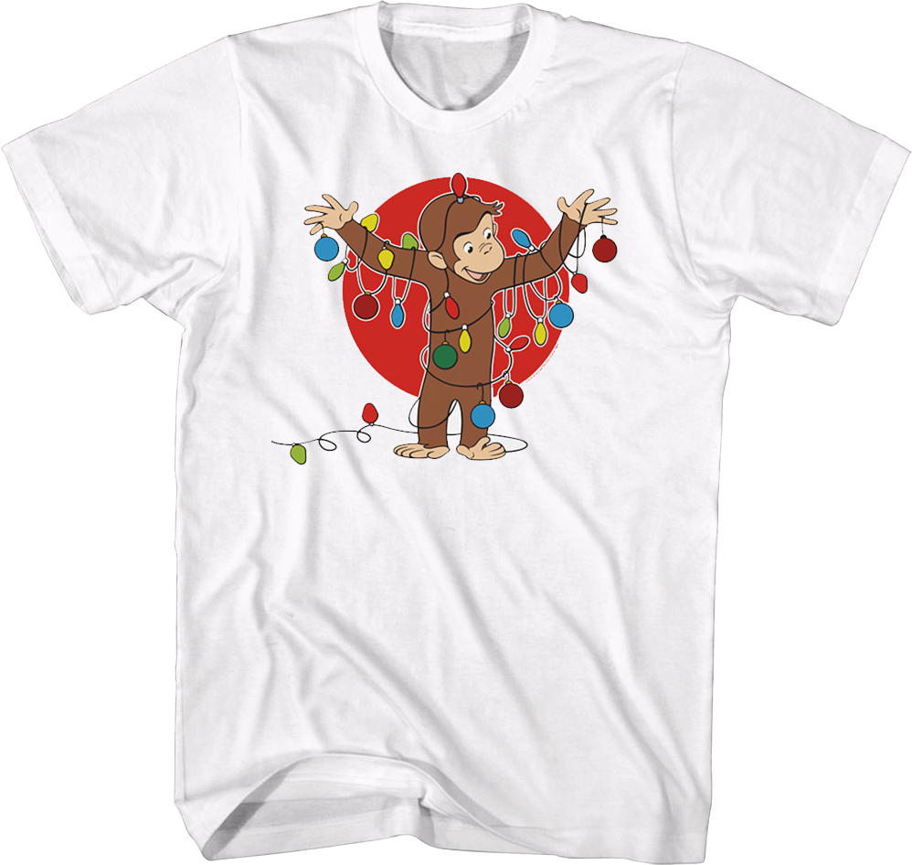 Christmas Lights Curious George T-Shirt product image 1
