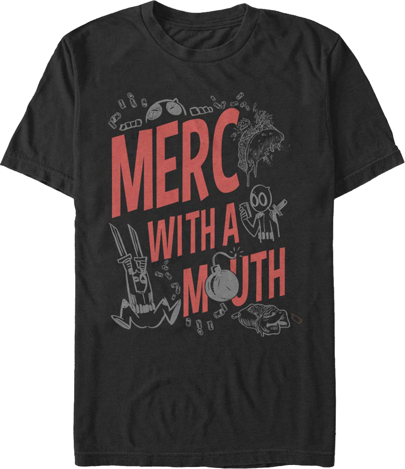 Deadpool Sketches Marvel Comics T-Shirt product image 1