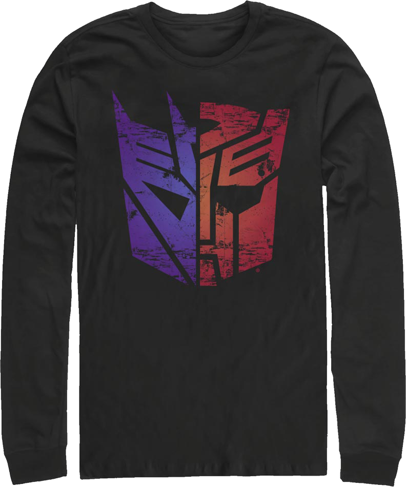 Decepticons Autobots Split Logos Transformers Long Sleeve product image 1