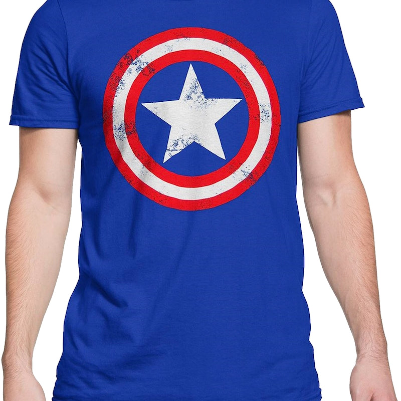 Distressed Captain America Shield Shirt product image 1