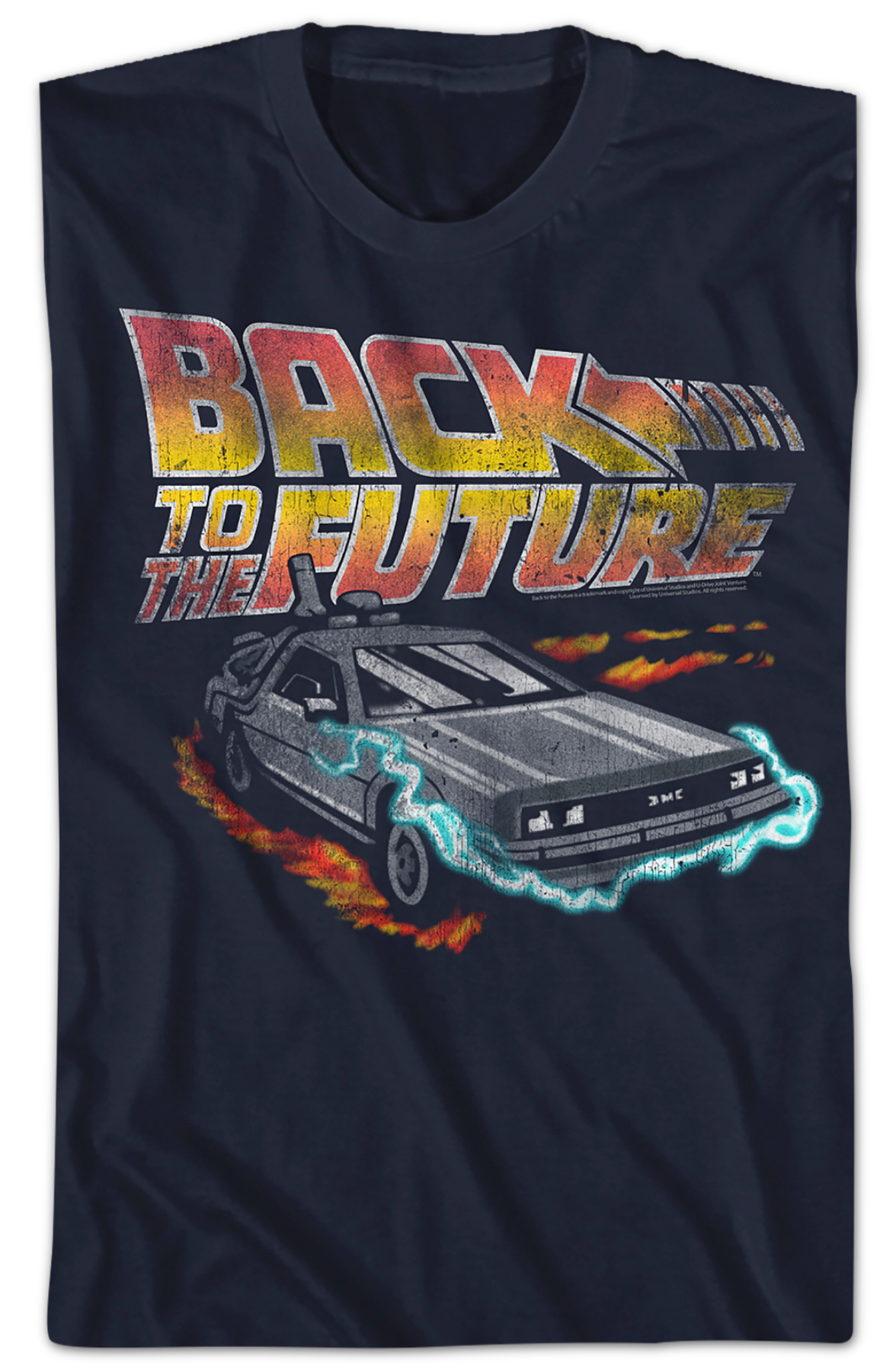 Distressed DeLorean Time Machine Back To The Future T-Shirt product image 2
