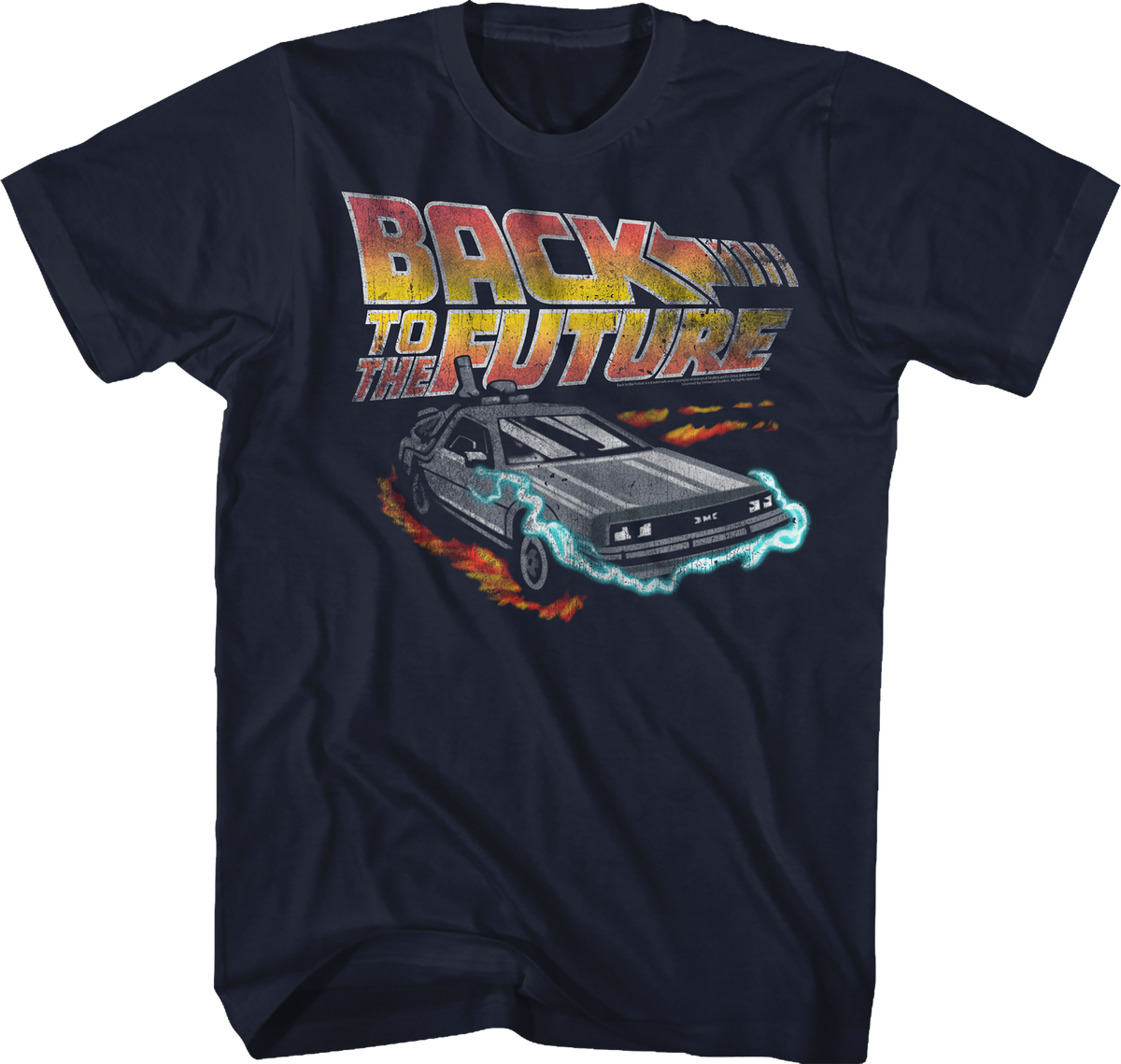 Distressed DeLorean Time Machine Back To The Future T-Shirt product image 1