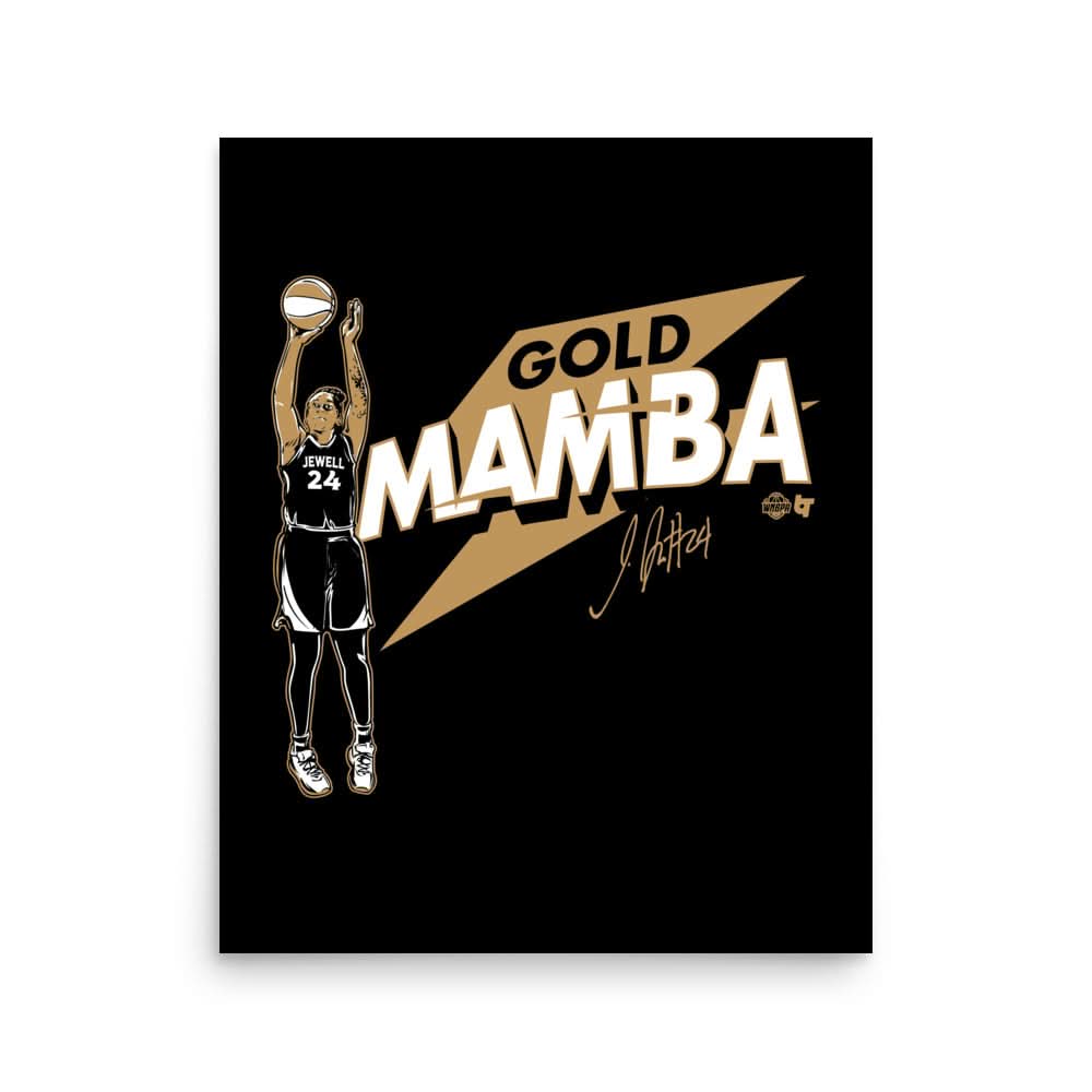 Jewell Loyd: Vegas Gold Mamba Art Print