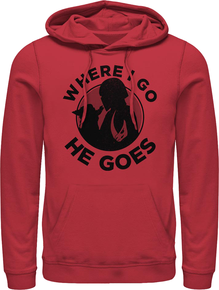 Mandalorian Where I Go He Goes Star Wars Hoodie product image 1
