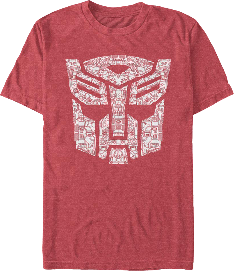 Mechanical Autobots Logo Transformers T-Shirt product image 1