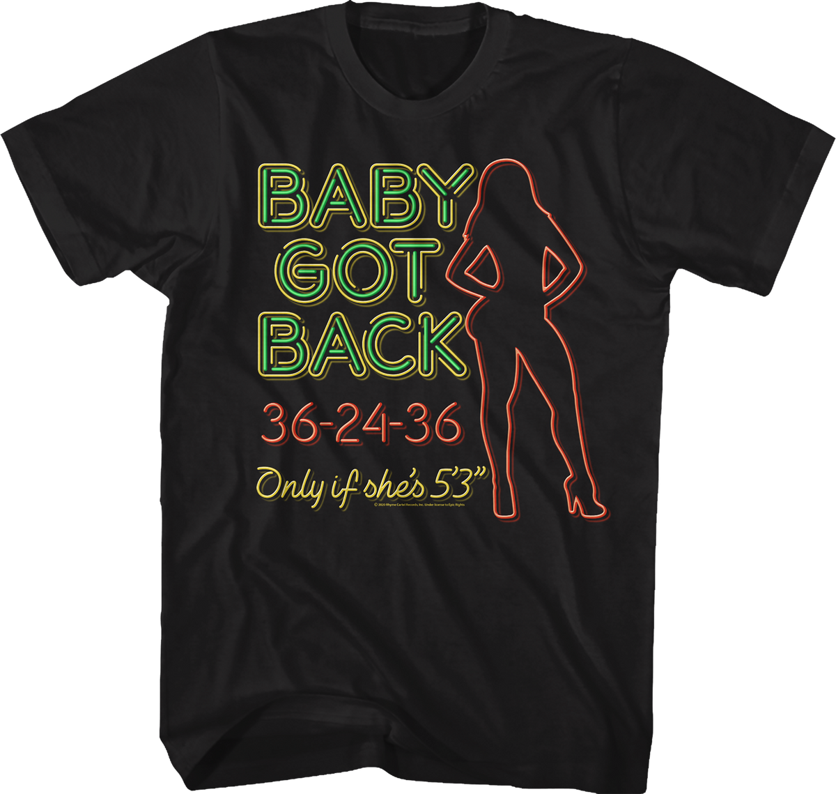Neon Baby Got Back Sir Mix-a-Lot Shirt product image 1