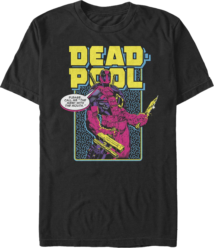 Neon Deadpool Marvel Comics T-Shirt product image 1