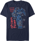 Optimus Prime Autobot Attributes Transformers T-Shirt product image 1