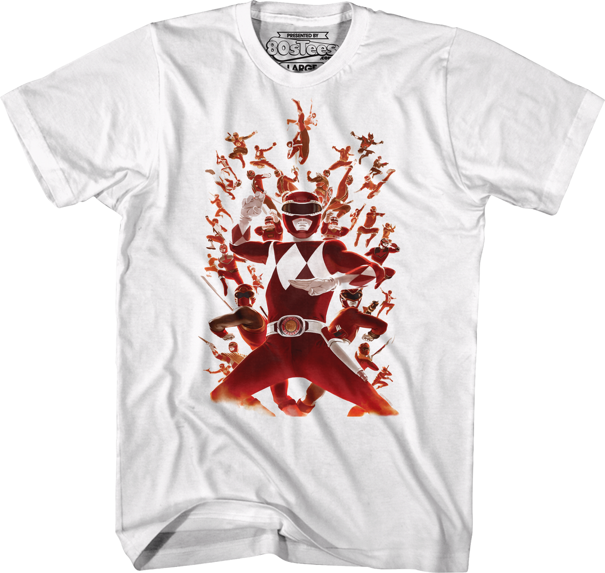 Red Ranger Collage Mighty Morphin Power Rangers T-Shirt product image 1