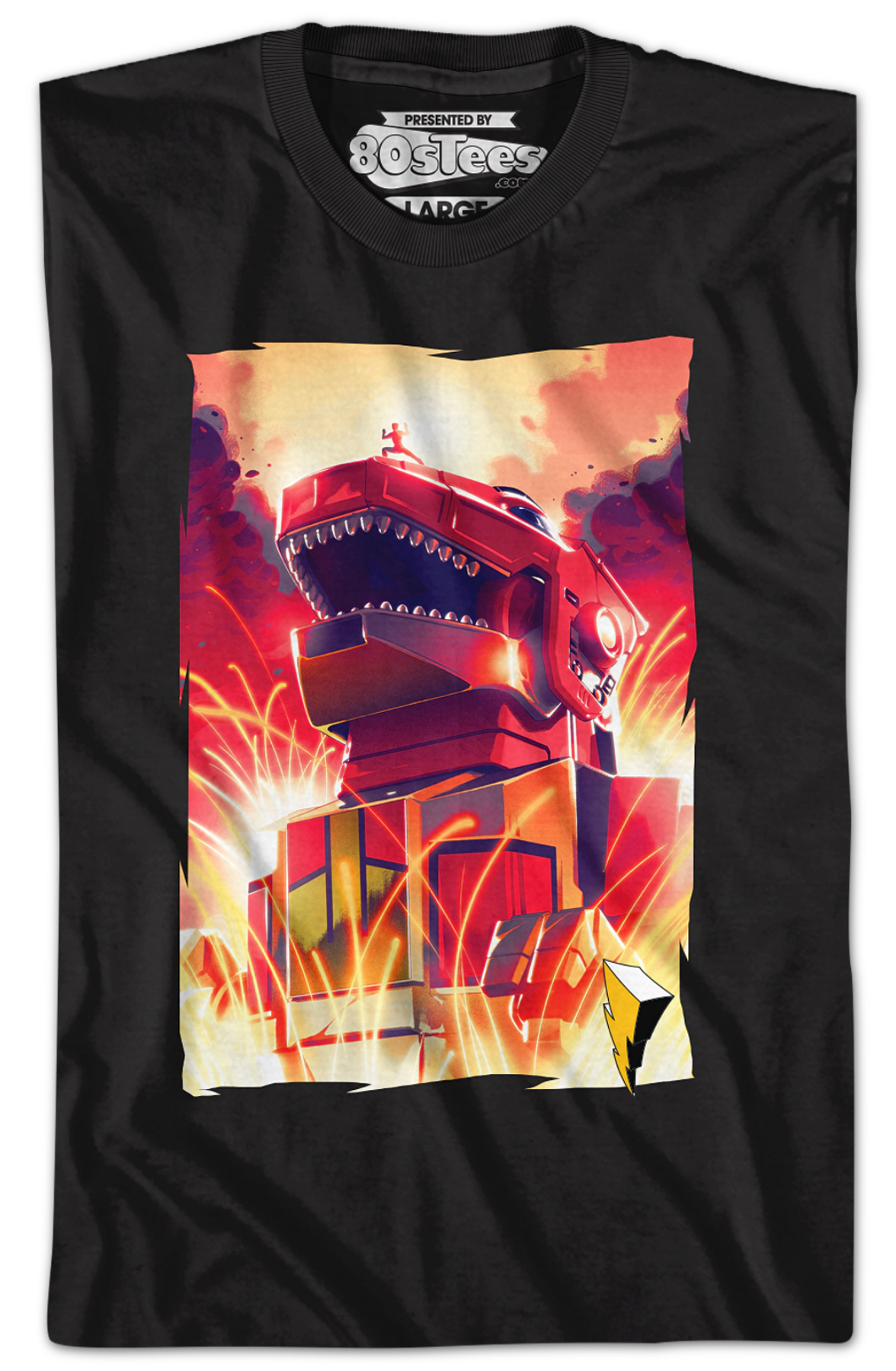 Red Ranger Dinozord Mighty Morphin Power Rangers T-Shirt product image 2
