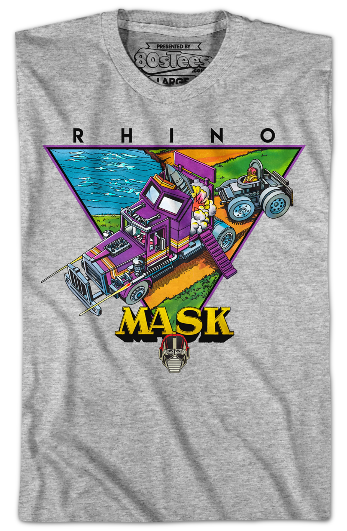 Retro Rhino MASK T-Shirt product image 2