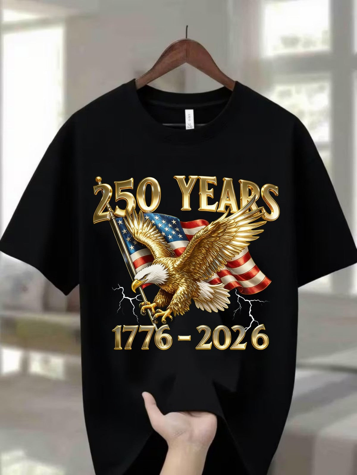 250 Years 1776-2026 Patriotic Eagle American Flag Graphic product image 1