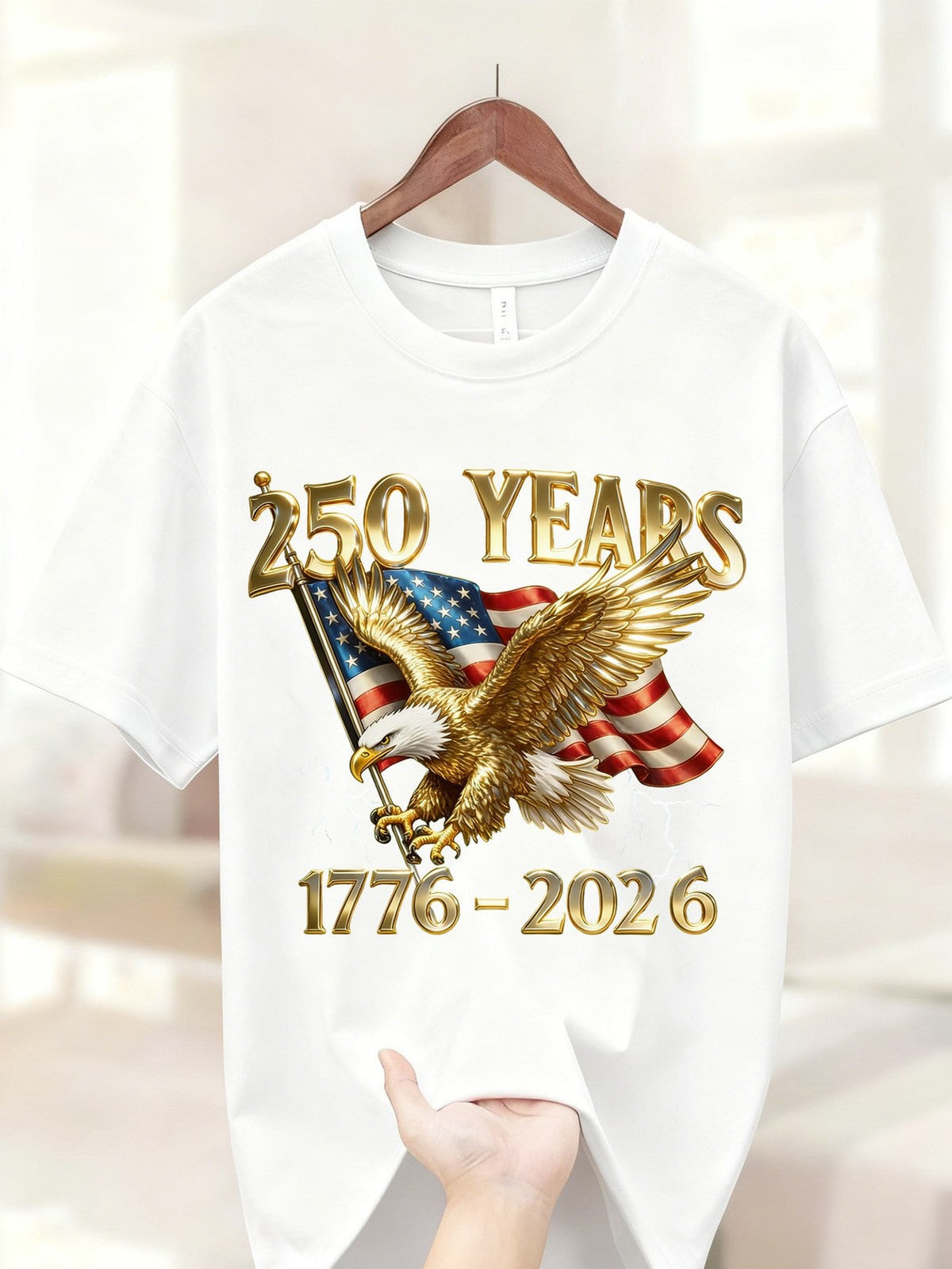 250 Years 1776-2026 Patriotic Eagle American Flag Graphic product image 2