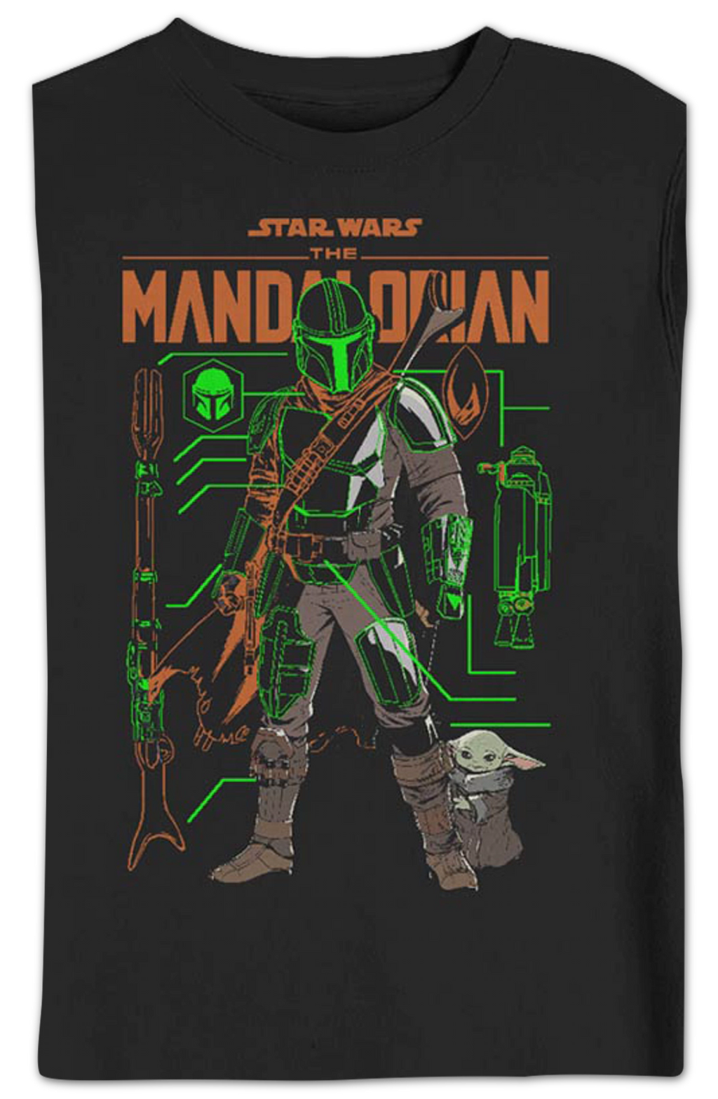 The Mandalorian And Child Outlines Star Wars Sweatshirt product image 2