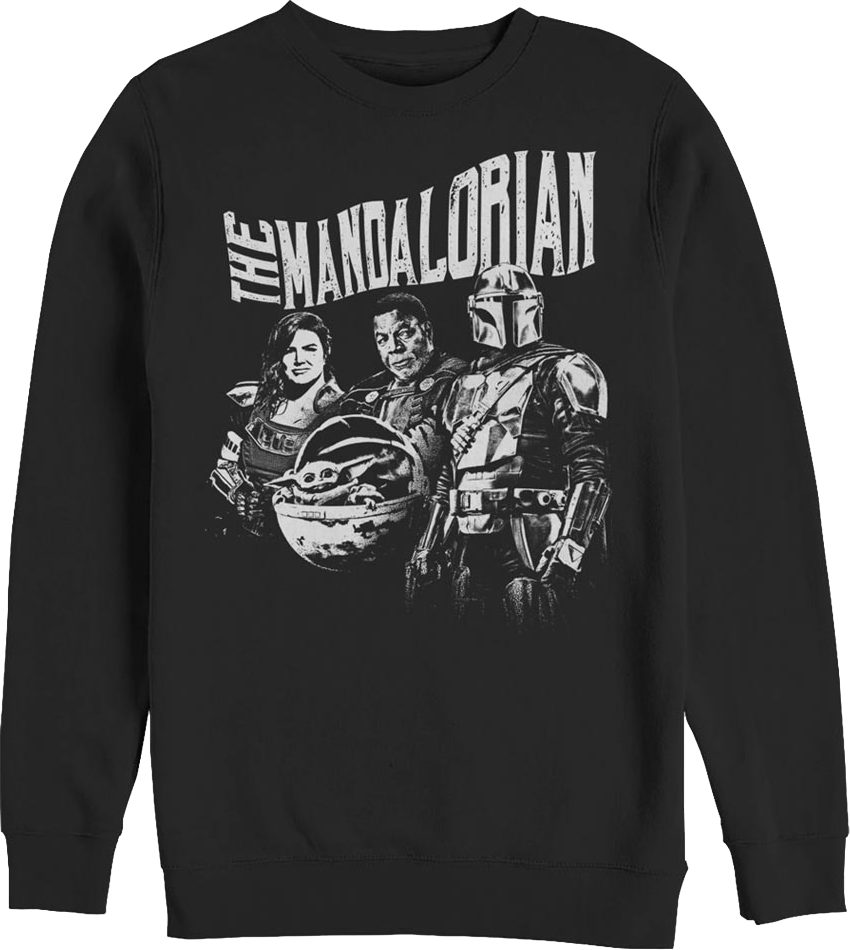 The Mandalorian Black And White Star Wars Sweatshirt product image 1