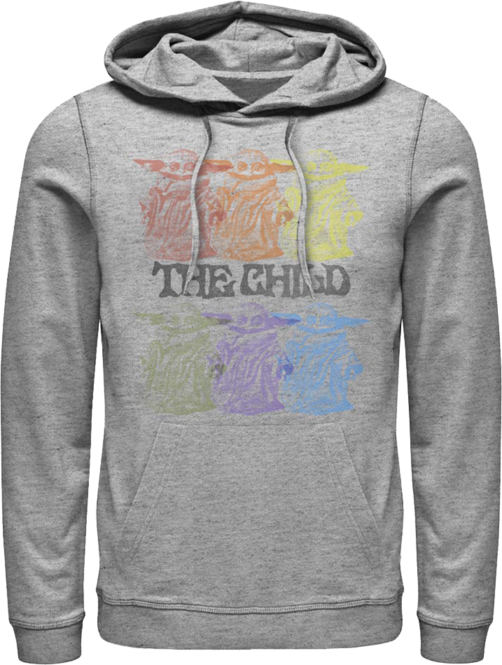 Vintage Colorful Child The Mandalorian Star Wars Hoodie product image 1