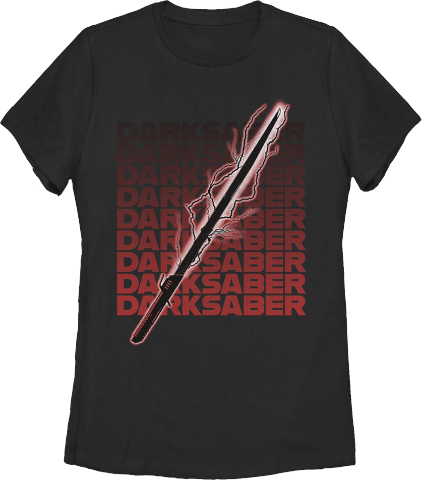 Womens The Mandalorian Electrical Darksaber Star Wars Shirt product image 1