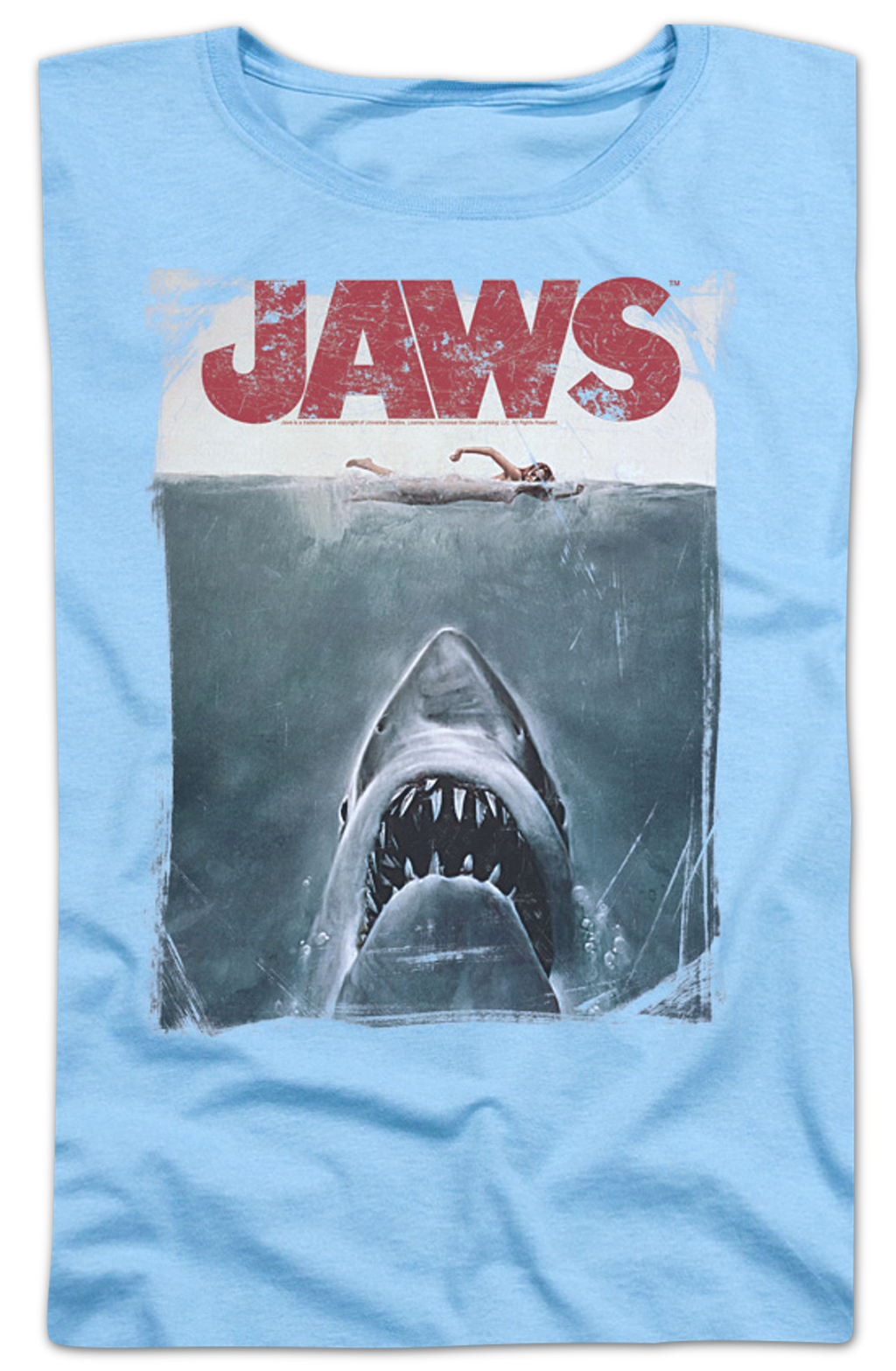 Womens Vintage Movie Poster Jaws Shirt